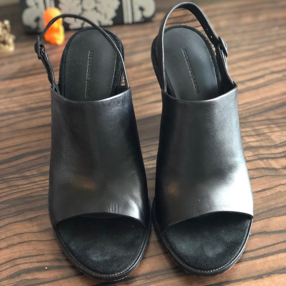 Alexander Wang Cole slingback mule black leather